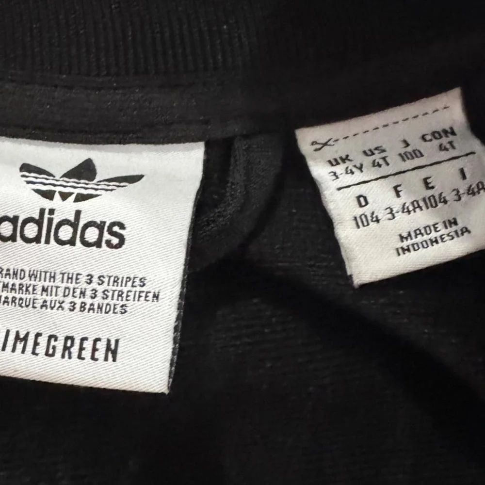 Adidas Originals Toddler Track Jacket & Pants Set 4T Black White Streetwear